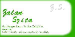 zalan szita business card